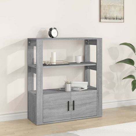 Buffet Classique Gris Décoration & Rangement Facile et Pratique. 80 X 30 X 90 cm (1/5)