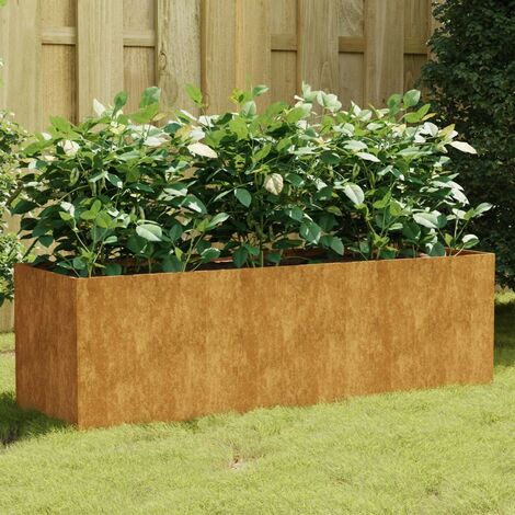 Jardinière Acier Corten 120 X 40 X 40 cm. Aspect Rouille, Très tendance. Jardin, Patio, Balcon (1/5)