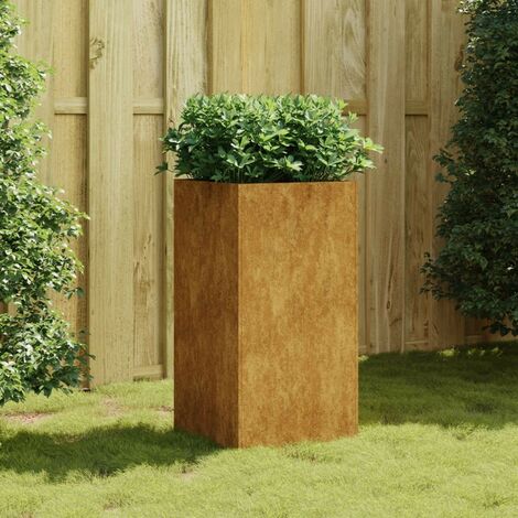 Jardinière Acier Corten 40 X 40 X 80 cm. Aspect Rouille, Très tendance. Jardin, Patio, Balcon (1/5)