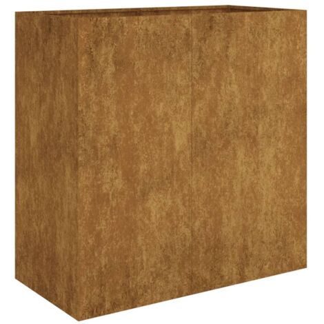 Jardinière Acier Corten 40 X 80 X 80 cm. Aspect Rouille, Très tendance. Jardin, Patio, Balcon