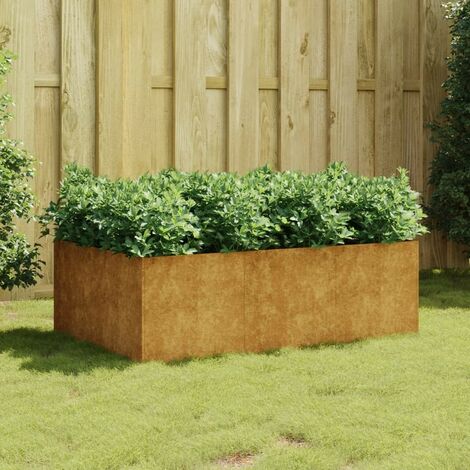 Jardinière Acier Corten 120 X 80 X 40 cm. Aspect Rouille, Très tendance. Jardin, Patio, Balcon (1/5)