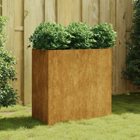 Jardinière Acier Corten 80 X 40 X 80 cm. Aspect Rouille, Très tendance. Jardin, Patio, Balcon (1/5)