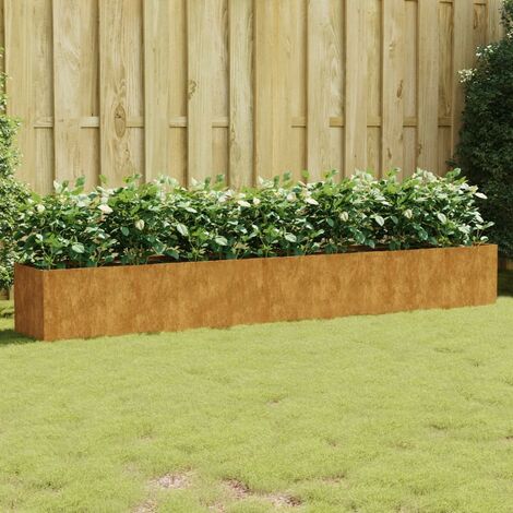 Jardinière Acier Corten 360 X 40 X 40 cm. Aspect Rouille, Très tendance. Jardin, Patio, Balcon (1/5)