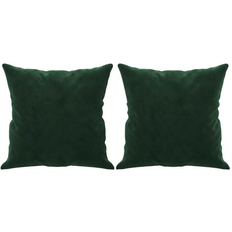 2 Coussins décoratifs Vert 40 x 40 cm En Velours. Idéal Salon, Sofa et Canapé (1/5)