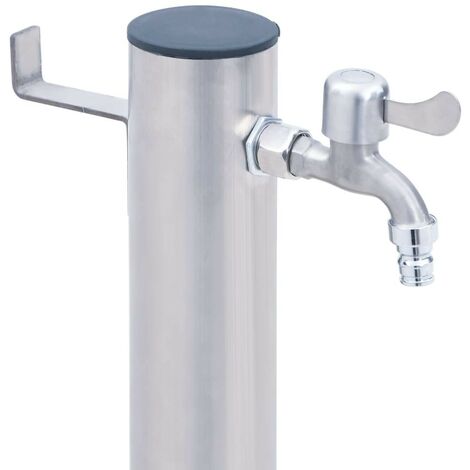 Colonne à Eau Ronde 60 cm. Support de robinet extérieur.