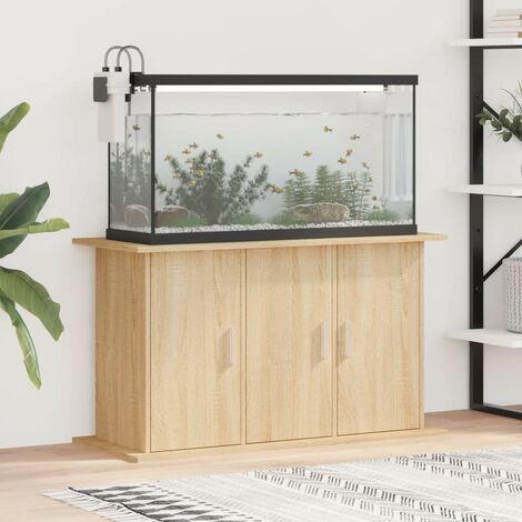 Meuble Marron Clair Pour aquariums de 100 X 40 cm. 3 Portes Support solide et stable pour aquariums