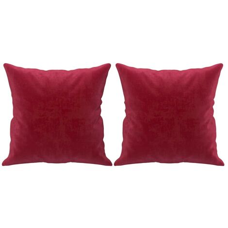 2 Coussins décoratifs Rouge 40 x 40 cm En Velours. Idéal Salon, Sofa et Canapé (1/5)