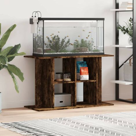 Meuble Aquariums Support Chêne Foncé 100 X 40 cm. 1 étagère Support solide et stable pour aquariums (1/5)