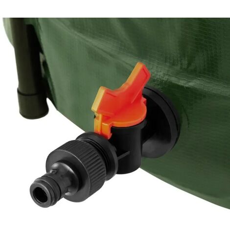 Reservoir Eau De Pluie Récupérateur Eau Pluie Terre Jardin 250 L - Cuve Pliable PVC Avec Robinet - Vert Réservoir Jardin Avec Robinet