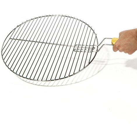 Grille De Barbecue De Remplacement + Poignée. Ronde En Inox : Diamètre 44,5 cm