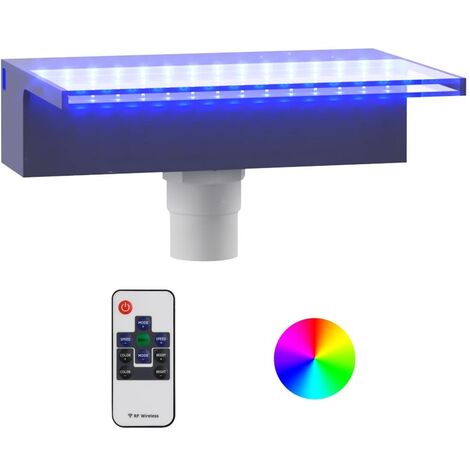 Cascade - Fontaine + LED Acrylique Bassin De Jardin & Piscine 45 x 21 x 8 cm