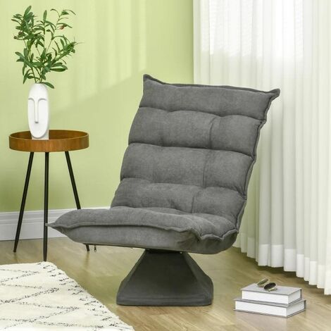 Fauteuil Design, Chill et Relax Tissu GRIS. Idéal pour la relaxation et le bien-être (1/5)