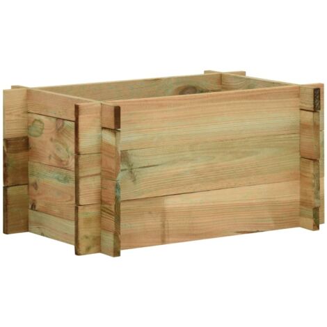 Jardinière Bois de Pin 40 X 40 X 32 cm. Très tendance. Jardin, Patio, Balcon (1/5)