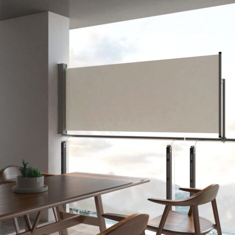 Brise-vue ou Auvent latéral Crème 100 cm de haut et 3 mètres de long. Idéal terrasse, patio et balcon. Discrétion et Intimité (1/5)