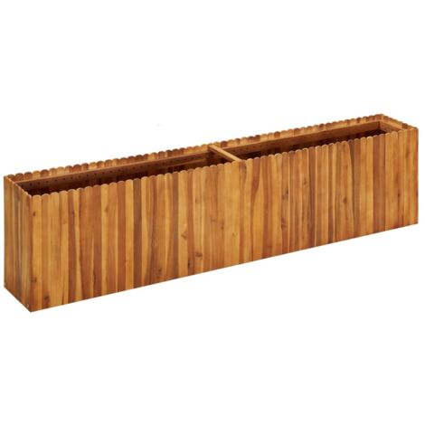 Jardinière Bois Acacia Massif 200 X 30 x 50 cm Très tendance. Jardin, Patio, Balcon (1/5)