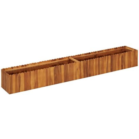 Jardinière Bois Acacia Massif 200 X 30 x 25 cm Très tendance. Jardin, Patio, Balcon (1/5)