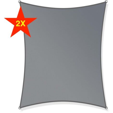 2 Voiles dâ 'Ombrage : 4 X 6 m Protection Contre le Vent, le Soleil et les Rayons UV 30+ pour Votre Jardin et Balcon (1/5)