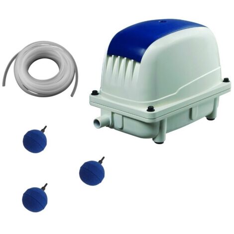 Set Aérateur Bassin Pompe à air 3600 l/h 3 boules diffuseur SILENCIEUX. Pour 7000 litres environ (1/5)
