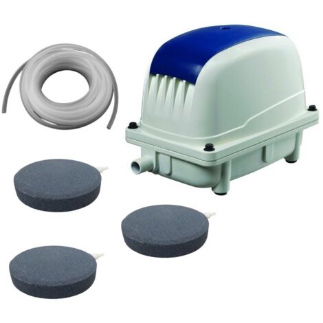 Set Aérateur Bassin Pompe à air 3600 l/h 3 diffuseurs 12 cm de diamètre SILENCIEUX. Pour 7000 litres environ (1/5)