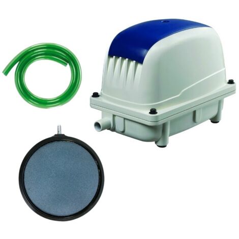 Set Aérateur Bassin Pompe à air 3600 l/h 1 diffuseur 20 cm de diamètre SILENCIEUX. Pour 7000 litres environ (1/5)