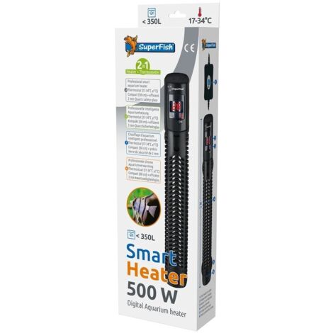 Chauffage Aquarium Superfish 500W : Qualité et Professionnel. Pour aquariums 350 litres