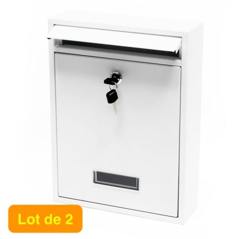 Lot de 2 Boîtes Aux Lettres Classique Blanche (1/5)