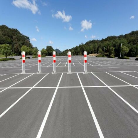 Lot de 5 Barrières Bloque Parking Et Stationnement. Hauteur : 70 cm (1/5)