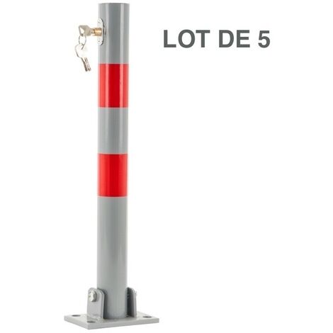 Lot 5 Barrières Ronde Bloque Parking Et De Stationnement. 70 cm Haut (1/5)