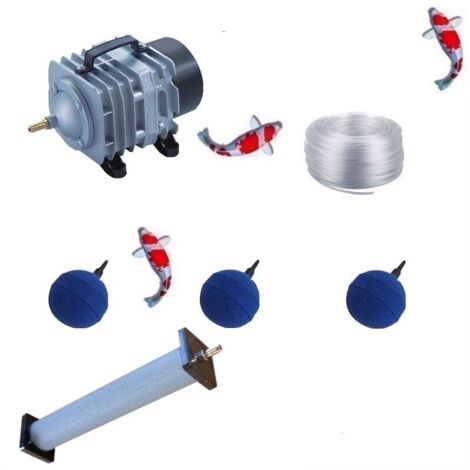 Set aération bassin 1 Diffuseur 22 cm + 3 Boules pour bassin de jardin de 7000 à 10000 litres  -pack-pour-25000-litres - -pack-pour-25000-litres - -pack-pour-50000-litres