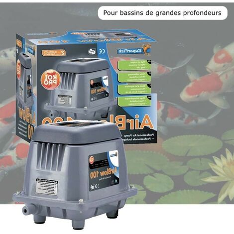 Aérateur Bassin Grande Profondeur 6000 l/h Pompe à Air Pour Bassins De Jardin Et Étangs
