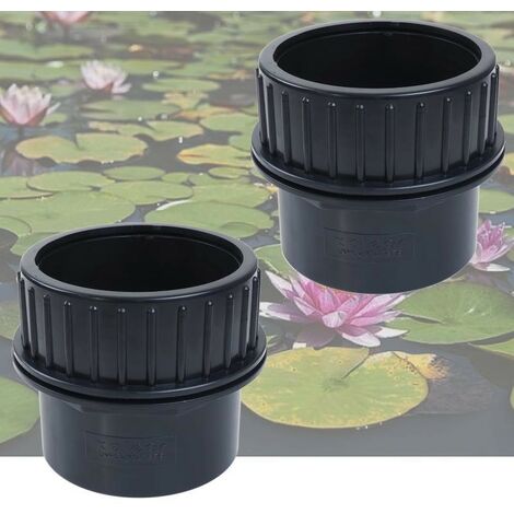 Lot de 2 passe parois à VISSER PVC 110mm pour bassin et étang
