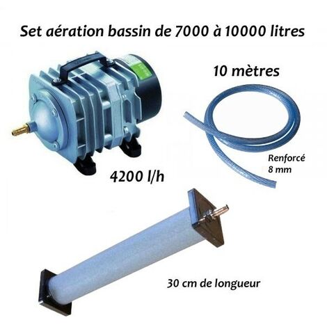 Set aération bassin de jardin 1 diffuseur 30 cm de 7000 à 10000 litres (1/5)