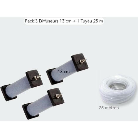 Pack 3 Diffuseurs D'Air, 13 cm De Long + 1 Tuyau De 25 m, Bassins (1/5)