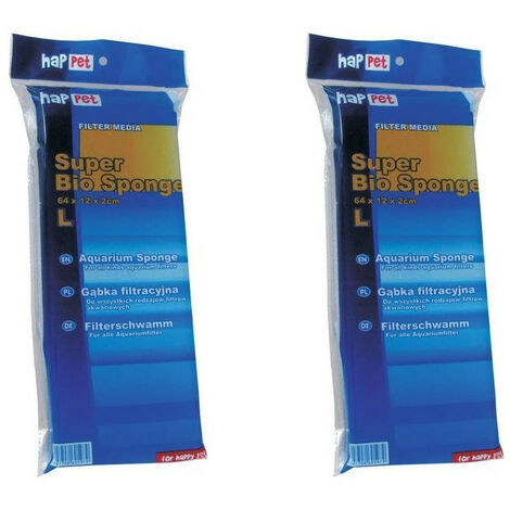 Lot de 2 Mousses bleues 64 cm X 12 pour filtre d'aquarium (1/5)