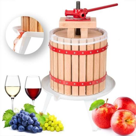 Presse - Fruits Manuel En Bois De Hêtre à vis. Capacité : 18 Litres (1/4)