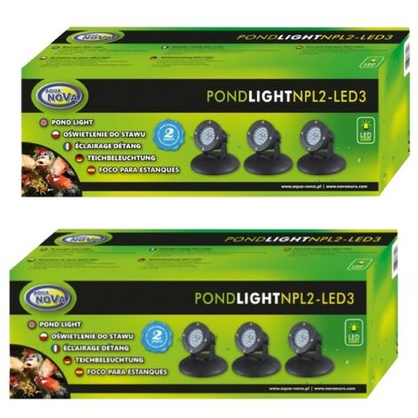 Lot de 2 X 3 Spots Led 2,2W Immergeables Pour Bassin De Jardins Et Étangs Extérieurs (1/5)