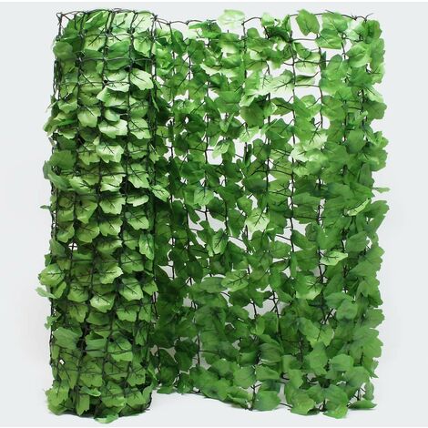 Le Poisson Qui Jardine – Haie artificielle feuillue – Brise-vue décoratif 3m x 1m – Feuillage dense et résistant aux UV – Installation rapide sur grillage (1/5)