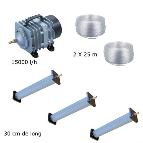 Set aération bassin de jardin 3 diffuseurs 30 cm de 25000 à 30000 litres (1/5)