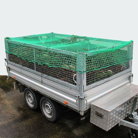 Le Poisson Qui Jardine – Filet de protection pour remorque 2,1 m x 1,25 m – Surface 2,6 m² – Mailles 4,5 cm pour sécurité chargement – Diamètre fil 3 mm