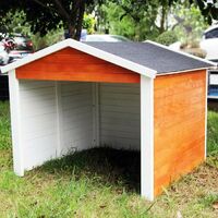 Le Poisson Qui Jardine – Cabane en bois pour robot tondeuse – Protection contre le froid, l'eau et la chaleur – Dimensions 87 x 80 x 70 cm – Montage facile