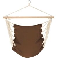 Hamac pliable Marron vidaXL