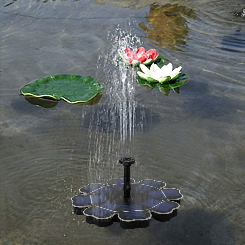 Springbrunnen Solar Pumpe Teichpumpe Brunnen Fontäne Garten Teich Wasserspiel DE 