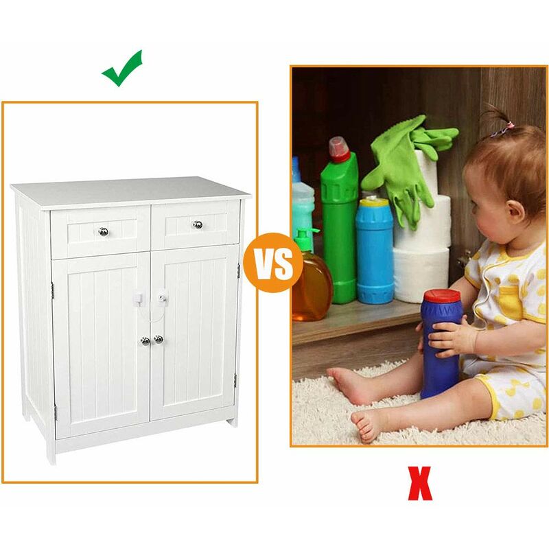Baby Kind Kinder Sicherheitsschloss Aufklebbar Schrank Tür Kühlschrank Schublade 