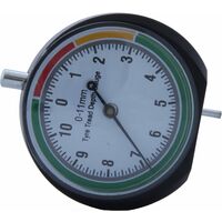 Reifenprofiltiefenmesser - Tiefenmesswerkzeug - 0-11 mm / 0-0,43 Zoll - Zifferblattdurchmesser 44 mm (1,7 Zoll) - Manometer für PKW, LKW, Fahrrad, Motorrad