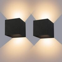 LED Bad Flur Spiegel Wand Lampe mit Schalter 2x3W Beleuchtung 30cm Rohr Leuchte 