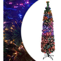 Künstlicher Weihnachtsbaum Schlank mit Ständer 210 cm Glasfaser