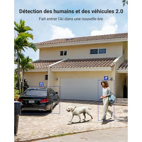 ANNKE Kit de cámara de seguridad exterior con cable 3K con detección de  personas/vehículos, kit