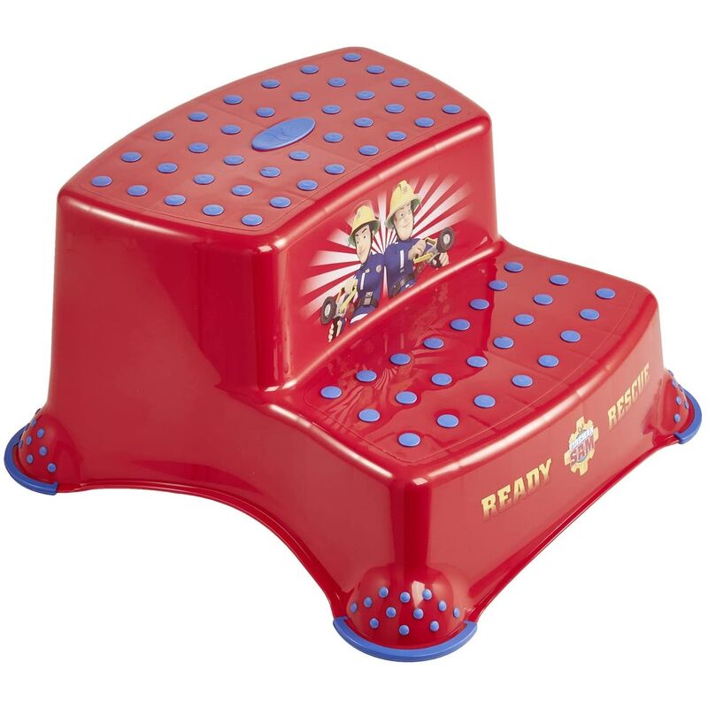 Tabouret Marchepied 2 Niveaux Stitch Keeeper - Enfant 3-14 Ans, Antidérapant, Blanc