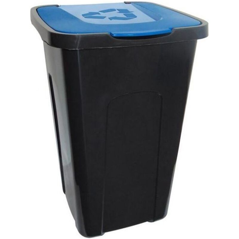 Poubelle Durable Durabin 90 Litres Noire - Avec Poignées, Pour Recyclage Ou Déchets, Sans Couvercle