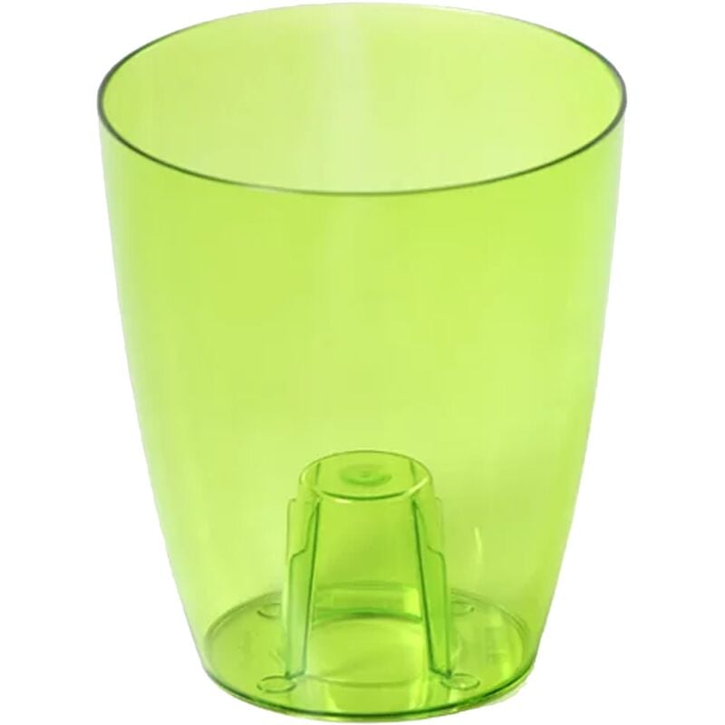 Pot en plastique pour orchidée Coubi Orchid en couleur vert transparent 13,2  (L) x 13,2 (l) x 16 (H) cm